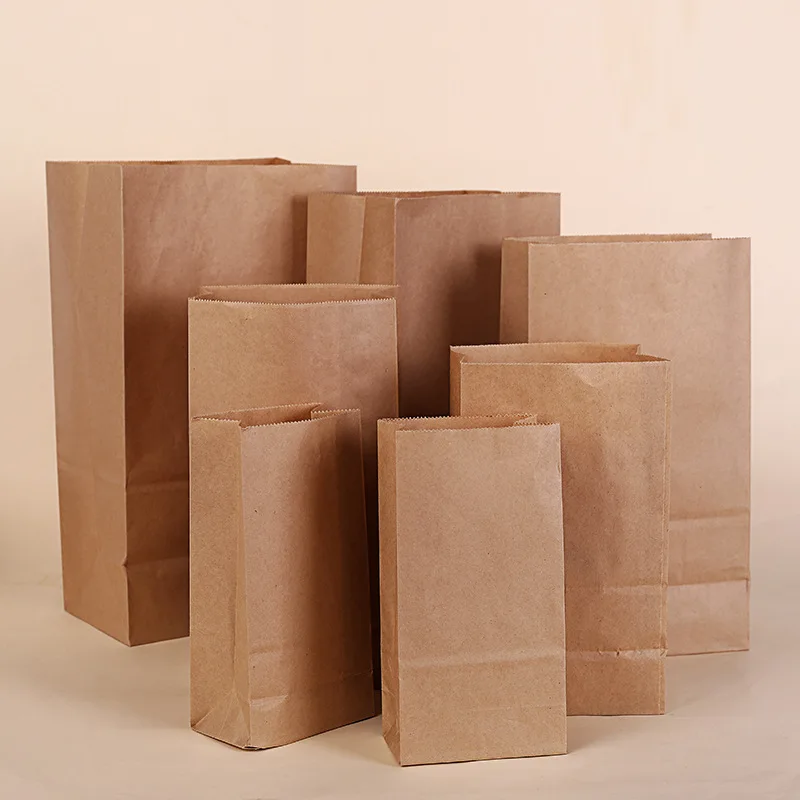 10 шт крафт-бумажные пакеты для чая, еды, небольшой подарок, хлеб для бутербродов, вечерние пакеты для свадебных принадлежностей, упаковка для выпечки закусок