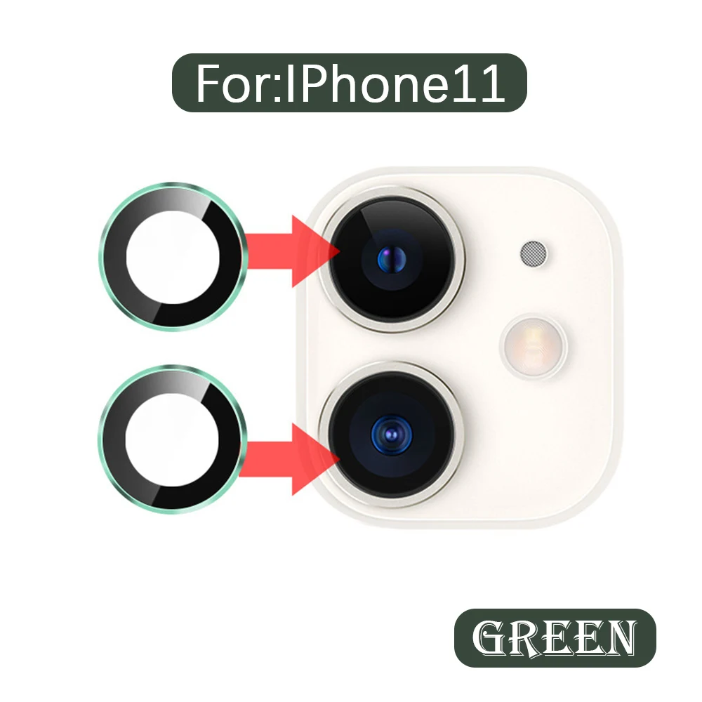 lv For 11 Задняя крышка для объектива камеры, Защита экрана для iPhone 11 Pro Max, защитная пленка, металлическое защитное кольцо для задней линзы, закаленное стекло - Цвет: lv For 11