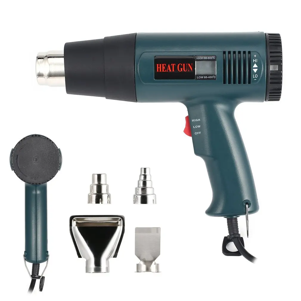  866A 1800W LCD Display Industrial Electric Hot Air Gun Thermoregulator Heat Guns Shrink Wrapping Th