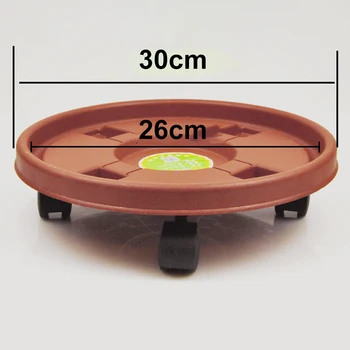 

Resin Saucer Plants Tray Flowers Planter Stand Succulent Pot Base With Wheels