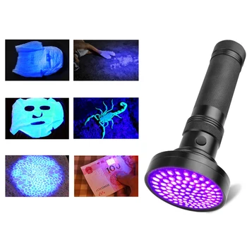 

100 LEDs UV Flashlights Super Bright Detection UV Scorpion Violet Flashlight Light Outdoor Hiking Camping