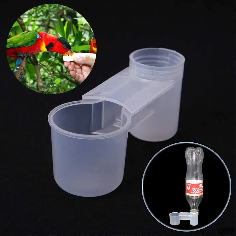 1-10Pcs Pigeons Bird Drinker Feeder Fit for Soda Pop Water Bottle Cup for Chicken Birds Feeder Trough Animal Feeding Accessories Bird Feeder Bird Water Drinker Pet Water Feeder