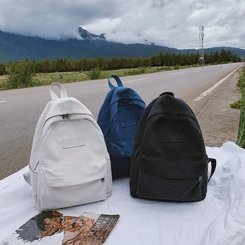 

Fashion Backpack Men Backpack Solid Color School Bags For Teenage Boys High Quality Travel Notebook Rucksack Homme Mochila