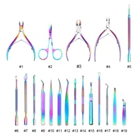 BORN PRETTY obcinacz do paznokci nożyczki ze stali nierdzewnej Rainbow pinceta Clipper martwa skóra Remover nożyce do przycinania brzegów szczypce nożycowe 2