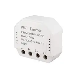 Wifi смарт-диммерный модуль 220 V-240 V 150W Управление; Таймер Выключатель света голосового Управление работает для Tuya Amazon Alexa Google Home Iftt