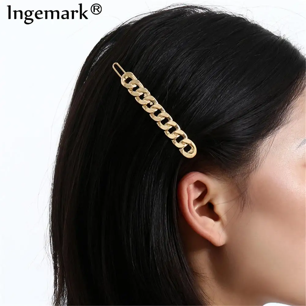 Женские прямоугольные заколки для волос Ingemark свадебные металлические в стиле