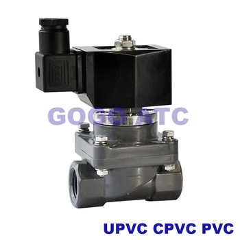 

UPVC acid and alkali resistant solenoid valve DN15-25 anticorrosive solenoid valve 220V24V seawater High pressure solenoid valve