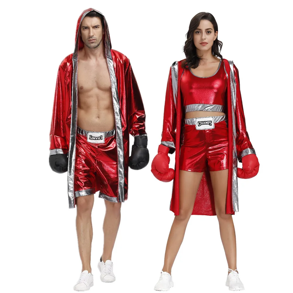 Disfraz de boxeo para niños con capucha, bata tipo bóxer para Halloween,  cosplay, juego de rol, uniforme de boxeo