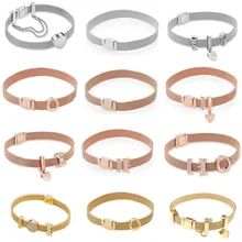 Настоящее 925 пробы, серебристый, золотой, розовый, браслет reflexions, подарочный набор для женщин, бусина, шарм, пан, браслет, сделай сам, ювелирное изделие