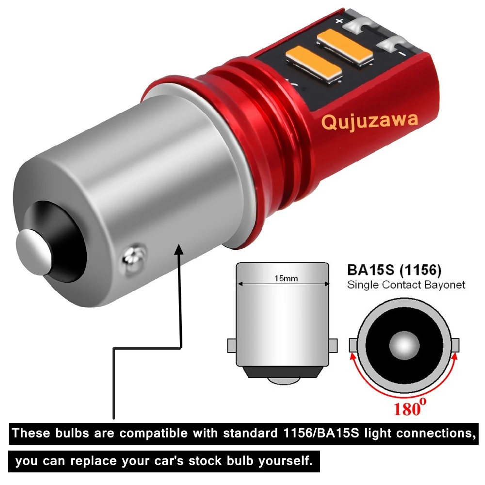  Ʈ CSP LED ڵ 극ũ Ʈ,  õ, ڵ  ,  ȭƮ ο, 12V, 1156 P21W, 7506, BA15S, R10W, 2  ǰ