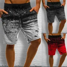 Мужские повседневные шорты с модным принтом для бега, короткие спортивные штаны, летние обтягивающие шорты в стиле хип-хоп с завязками для тренировок размера плюс