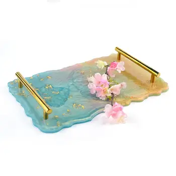 

Fruit Tray Silicone Mold Crystal Drip Set Epoxy Resin Mould Irregular Fluid Artist Coaster Homemade Crafts Tool