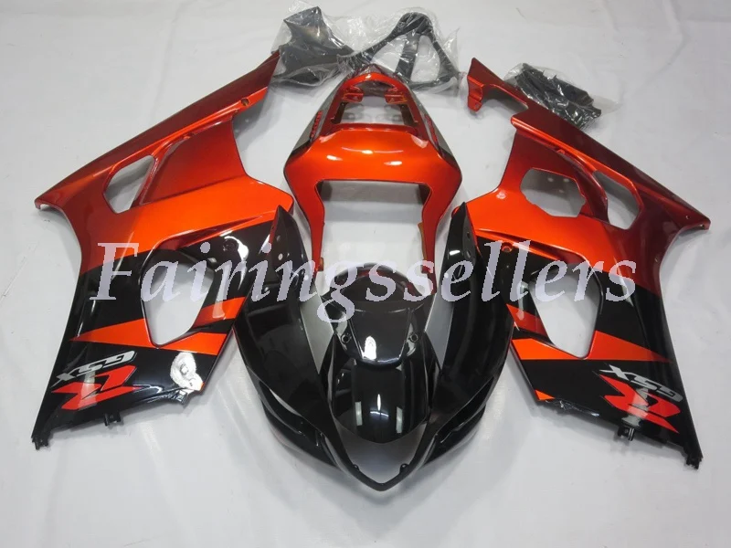 

Injection Molding ABS Motorcycle Fairings kit Fit For Suzuki GSX-R1000 K3 2003 2004 gsxr1000 Fairings Burnt orange Black
