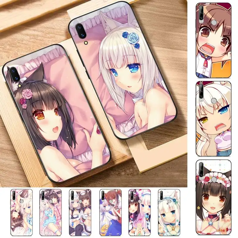 TOPLBPCS Nekopara Chocola Vanilla Cat Girl Phone Case for Huawei Y 6 9 7 5 8s prime 2019 2018 enjoy plus | Мобильные телефоны и