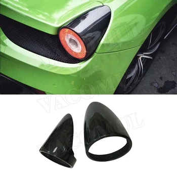 

Carbon Fiber Rear Trunk TailLight Trim Cap Covers For Ferrari 458 2011-2014 FRP Lamp Hoods Car Accessories