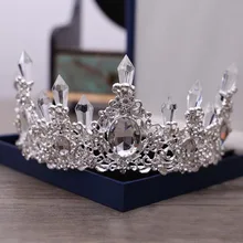 Невесты Корейский Стиль Хрустальная колонна большая корона головной убор аксессуары Королева Аксессуары для волос Свадебные аксессуары барокко ТОРТ ДЕКО