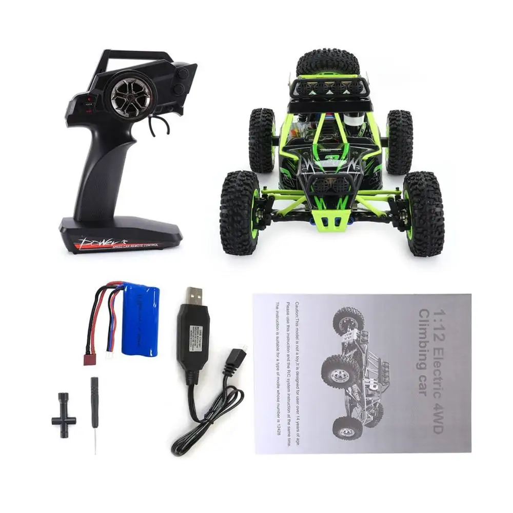 Wltoys 12428 RC восхождение автомобиль игрушки 1/12 весы 2 4G 4WD Дистанционное управление 50