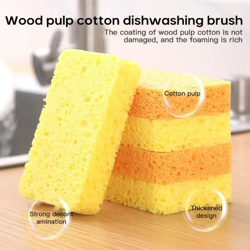 Dishwashing Sponge Scouring Pad for Kitchen Cleaning Sponge Magic Sponge  Reusable Washable Cellulose Sponges Home Cleaning Tools - AliExpress