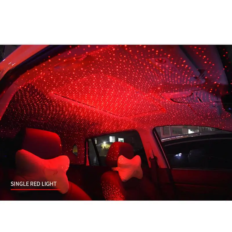 Водонепроницаемый ночной авто светодиодный светильник для проектора Автомобильный USB декоративный атмосферный светильник s подлокотник Звездный неоновый светильник Голосовое управление