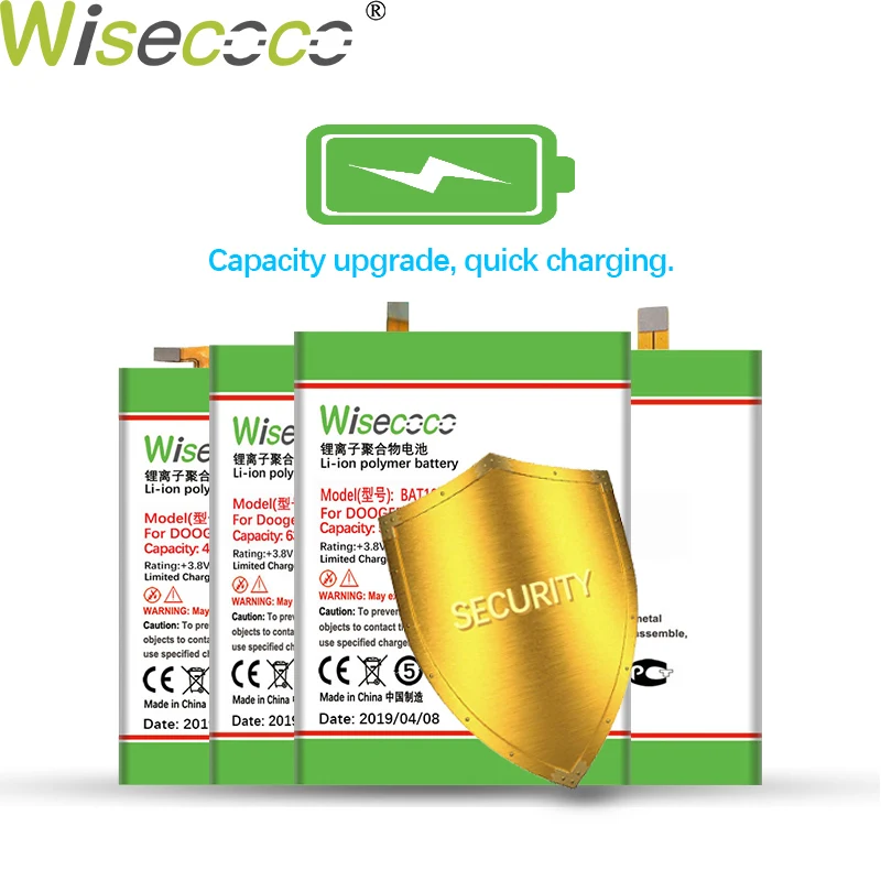 Wisecoco 3800mAh X6 Battery For DOOGEE X6 X 6 Pro Cell Phone Lastest Production High quality 4