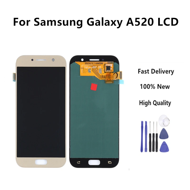 

Top quality For Samsung Galaxy A5 2017 LCD A520 SM-A520F LCD Display Digitizer Touch Screen LCD With High Quality +Tools