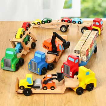 wooden car carrier toy