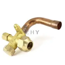 Латунный тон 16 мм вход 3 способ изгиб штуцер с гайкой сплит клапан для кондиционера