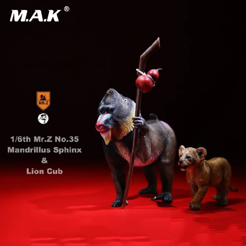 Коллекционная в наличии Mr.Z MRZ035 1/6 мандрил и Львенок Набор фигурок моделирование
