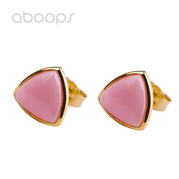 

925 Sterling Silver Pink Shell Earrings for Women Girls Free Shipping