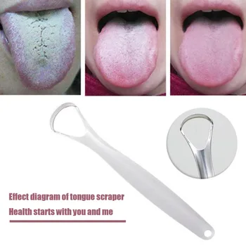 

1PCS Tongue Scraper Cleaner Stainless Steel - Tongue Cleaner For Adults, Kids, Men & Women Tongue Scrapers