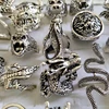 25pcs/lot Animals Rocker Biker Man Ring Dragon Snake Elephant Owl Big Men Ring Party Gift Wholesale Mixed 5