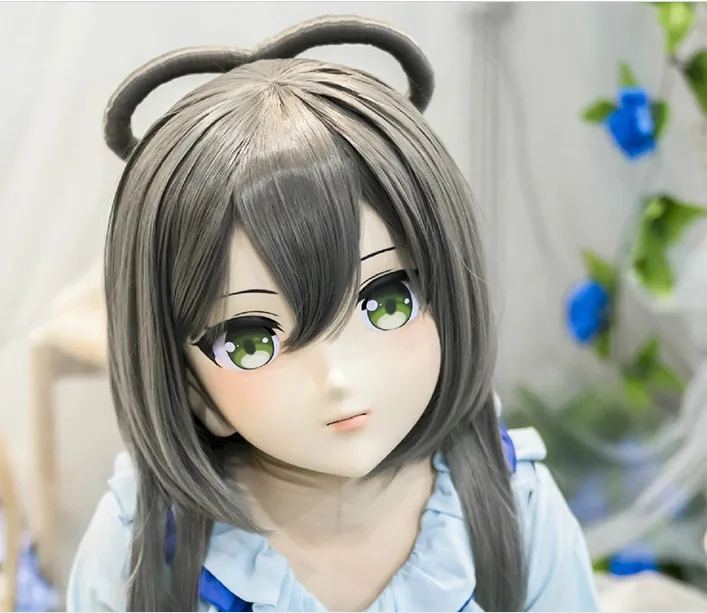 LiLi Mask-43) милая девушка Смола Маска на голову кигуруми косплей японская ролевая игра Аниме силиконовая кигуруми маска Трансвестит кукла - Цвет: H