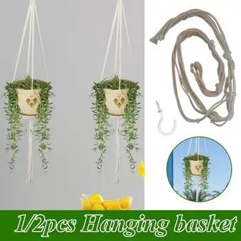 

1/2PCS Plant Hangers Creative Designs Handmade Indoor Wall Hanging Planter Plant Holder Modern Home Decoration