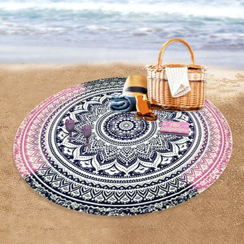 

140 X 140cm Round Mandala Tapestry Wall Hanging Carpet Cloth Beach Yoga Mat for Home Hotel Bedroom Decoration