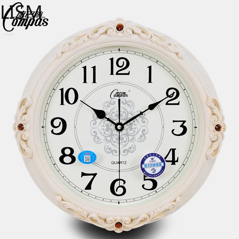 

Vintage Luxury Wall Clock Modern Design Living Room Silent Creative Large 3d Watch Wall Clock Shabby Chic Clocks Kitchen Watch