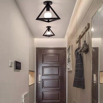 

1pc Geometric Light Simple Iron Pendant Hanging Lamp for Bedroom Cafe