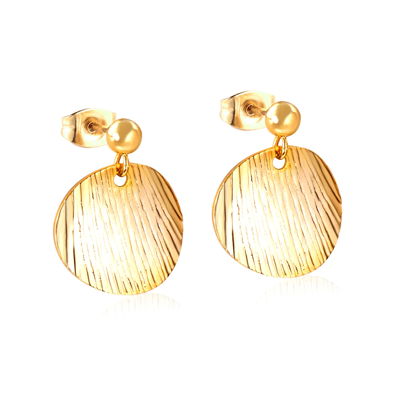 Роскошные корейские Золотые/серебряные круглые серьги-гвоздики, набор для женщин/девушек, серьги из нержавеющей стали в форме звезды, модные ювелирные изделия