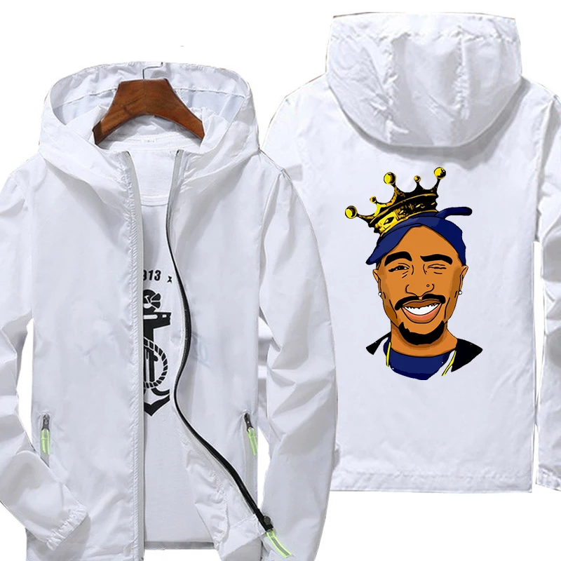Модная Повседневная Уличная куртка на молнии 2PAC верхняя одежда дышащая