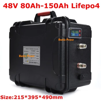 

48V 80ah 100Ah 120ah 150ah LiFepo4 Lithium Battery Pack with BMS for 1500W 5000w Motorhome Electric Car Solar Energy+10Acharger