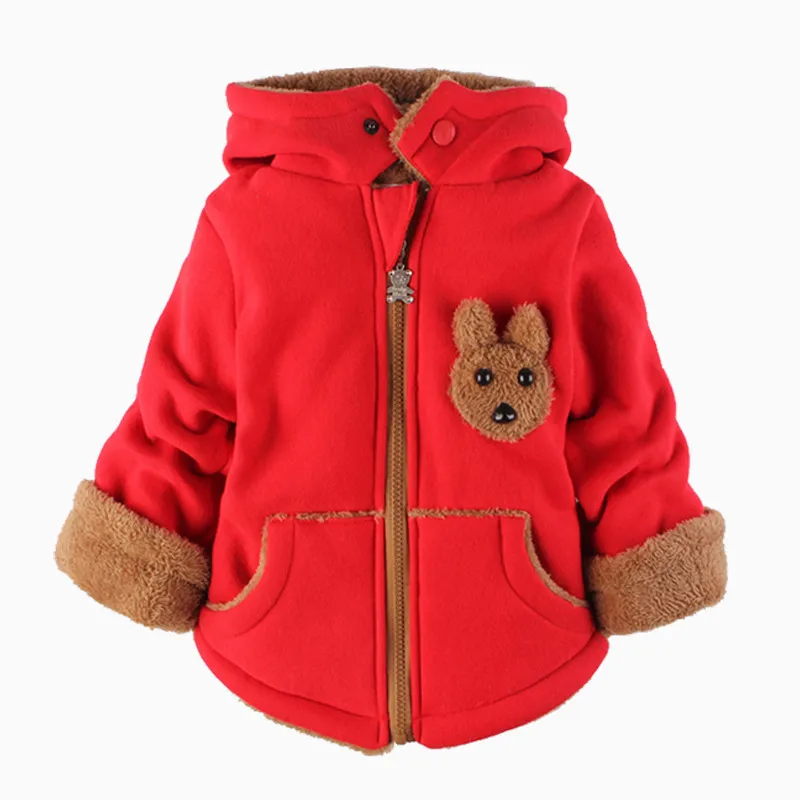 Disney winnie/зимняя одежда для маленьких мальчиков и девочек, бархатная Плотная хлопковая куртка с капюшоном, детская верхняя одежда, теплое детское хлопковое пальто, пуховик - Цвет: 3