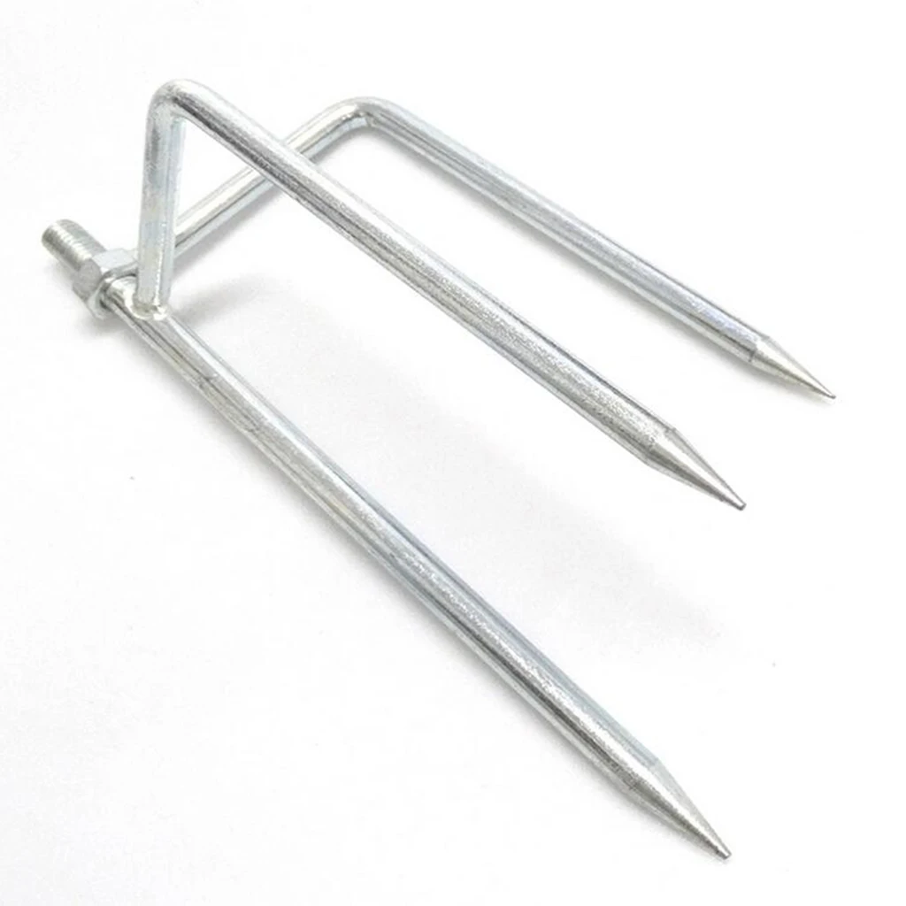 Detachable Umbrella Ground Spike Pole Garden Outdoor Beach Metal Universal Fishing Umbrella Ground Spike