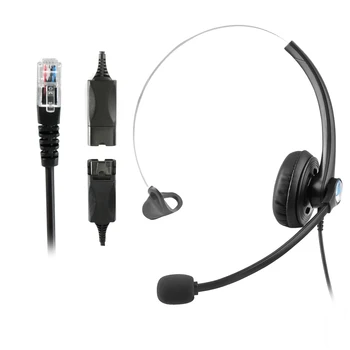 

A16MP QD RJ9 Mono Headset Center Call Office Headphone With Mic Noise Reduction Headphone Customer Service Headset Earphones