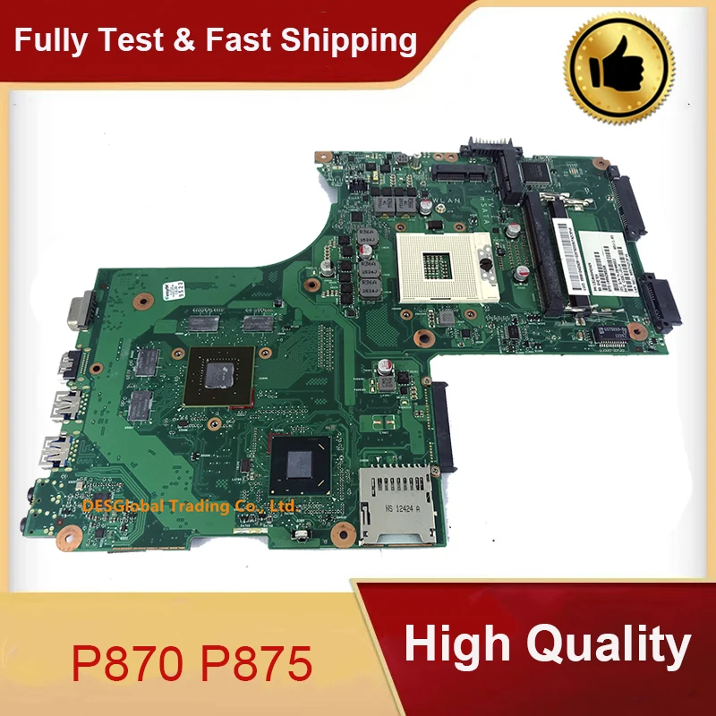 

For Toshiba Satellite P870 P875 Laptop Motherboard Mainboard GL10FG 6050A2492401-MB-A02 100% Test Fast Shipping