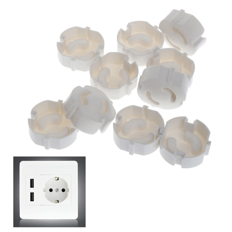 10pcs/set Plug Socket Covers for UK Baby Proofing Tight Fit Waterproof Wall Socket Protector Set for Indoor Outdoor Use socket covers