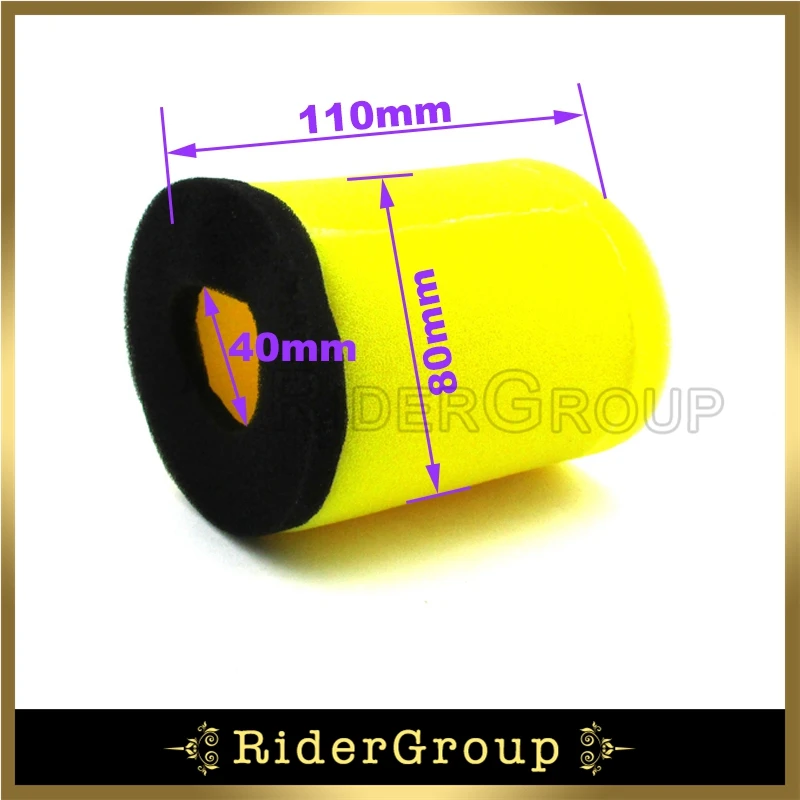 Yellow Air Filter Cleaner for Suzuki Quadrunner 250 King Quad 300 1987-2002 Replaces # 13781-19B00 ATV Quad Parts