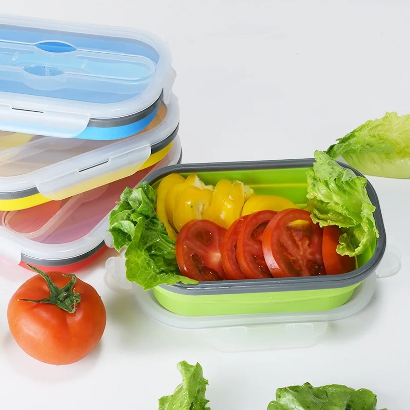 Складной Ланч-бокс Bento, школьная микроволновая печь, сохраняющая тепло, контейнер для обеда, прочный портативный контейнер для пикника и кемпинга, кухонные принадлежности