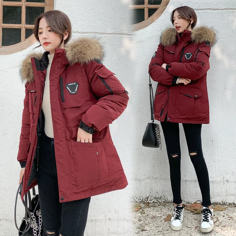 

2019 Winter New Style down Jacket Cotton-padded Clothes Women's Korean-style Men And Women Celebrity Style Thickening Outdoor Co