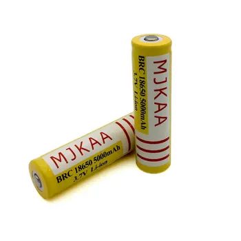 

2Pcs 3.7V 18650 5000mAh Battery batteries batteria MJKAA lithium Liion Rechargeable Large Capacity T6 Flashlight source headlamp