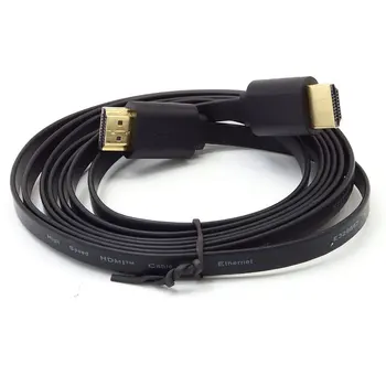 

1.5M Hdmi To Hdmi Cable 1.4V 1080P 3D Flat Line Short Gold Plated Plug Male-Male Hdmi Cable For Ps3 Hdtv Dvd Xbox Pc Pro