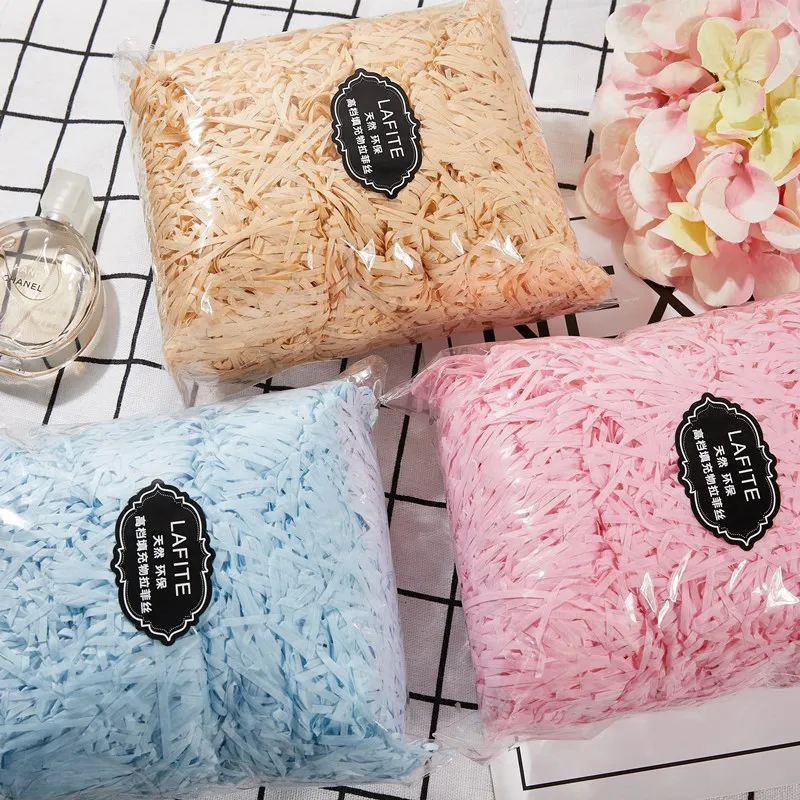 20/50g Bunten Bast DIY Papier Geschreddert Crinkle Papier DIY Geschenk Verpackung Korb Füllung Material Hochzeit Party Paket deco – Detail 33